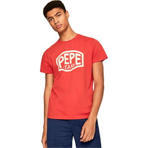 Pepe Jeans pánské červené tričko Earnest